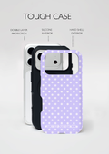 Purple and White Polka