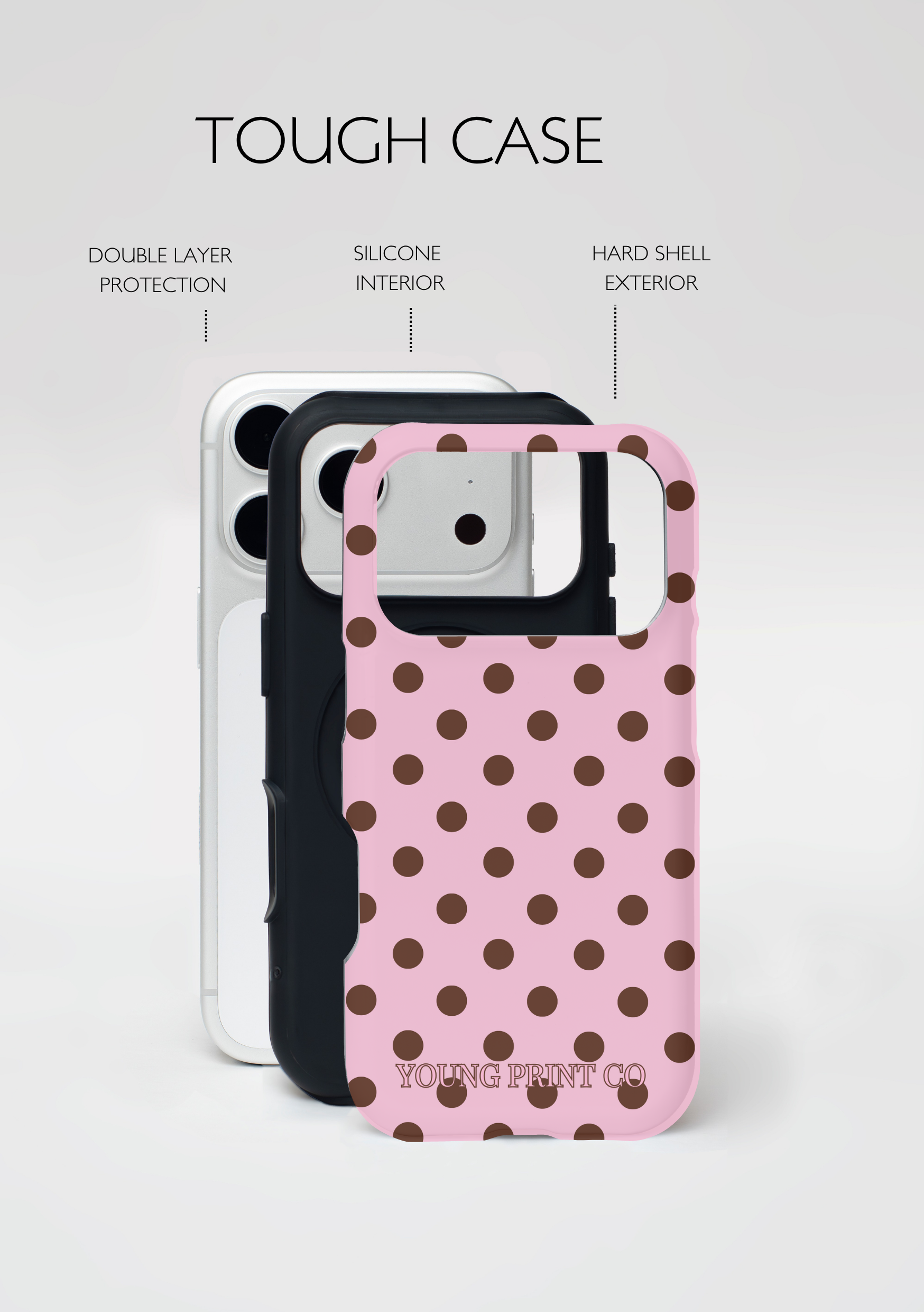 Chocolate and Pink Polka
