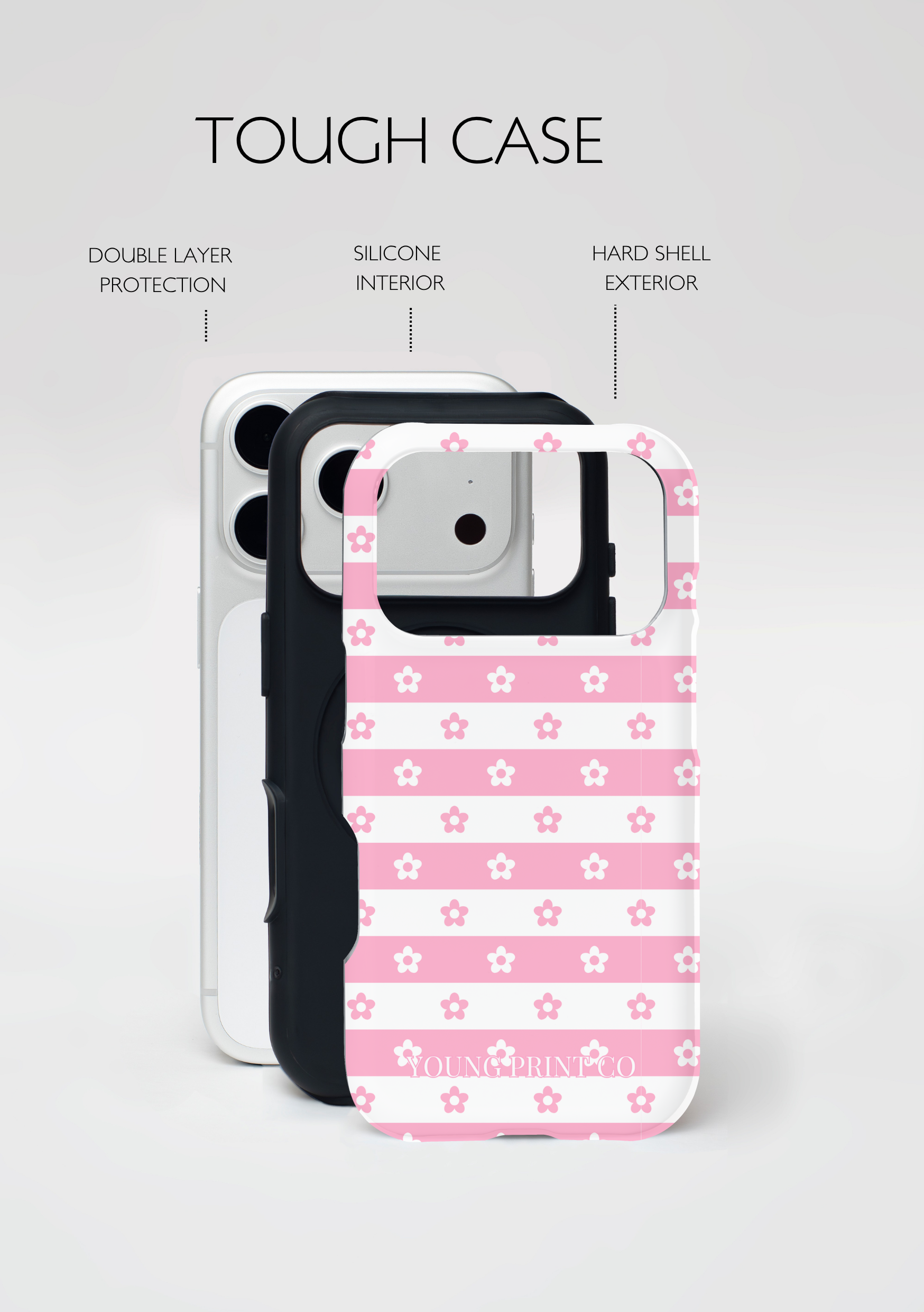Pink Flower Stripe