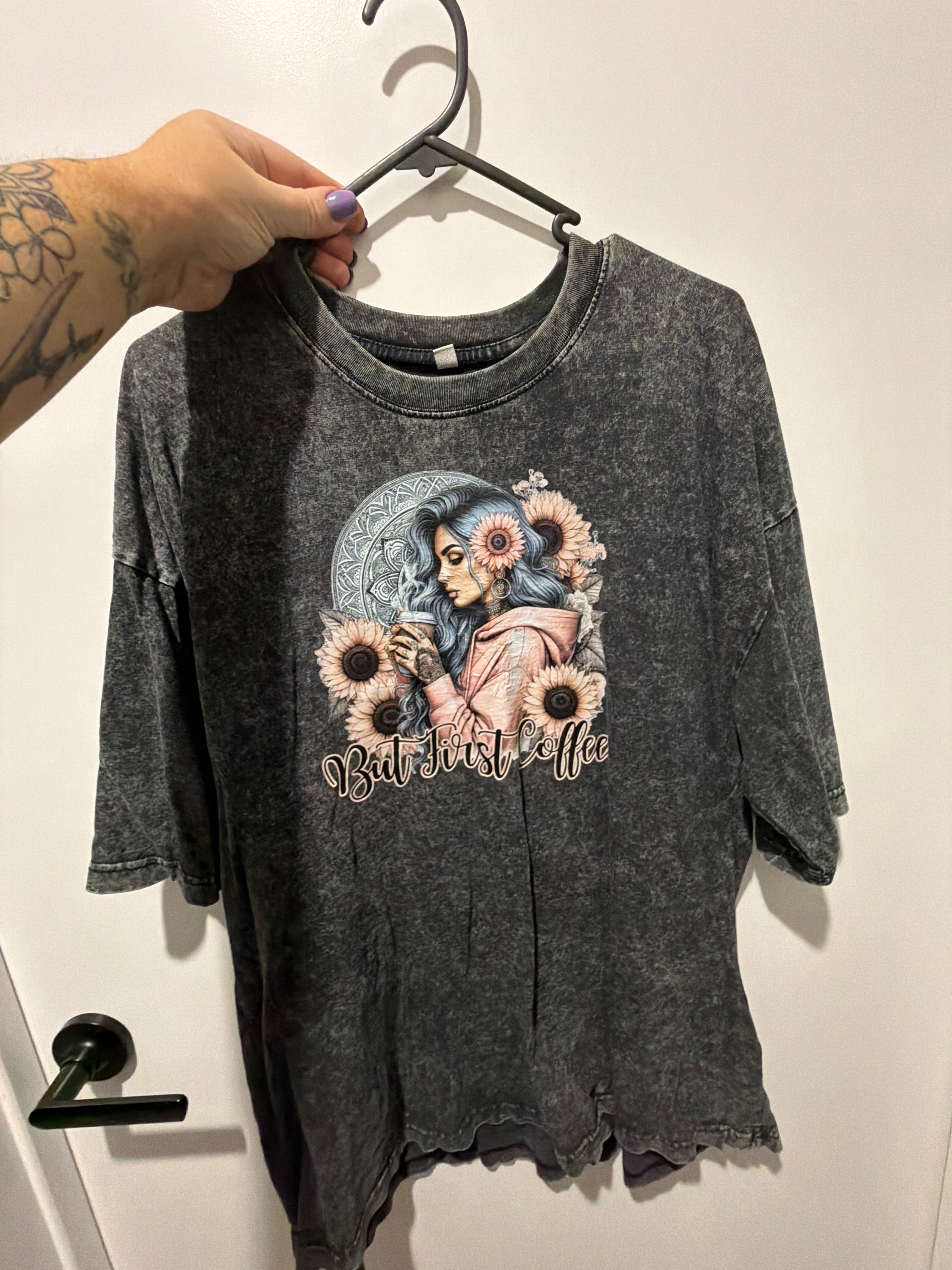 Acid wash tee