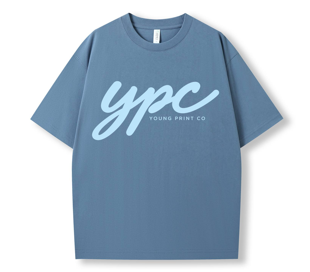 Blue cursive