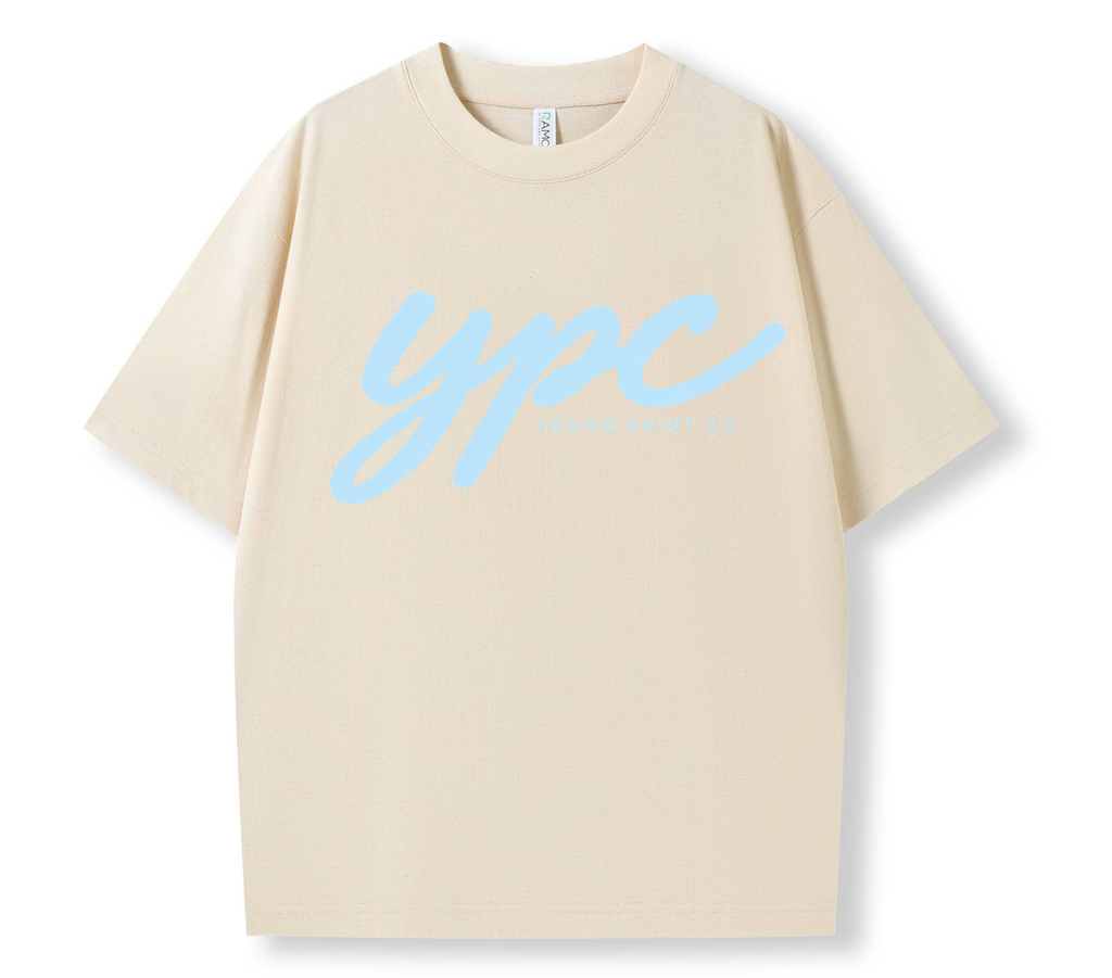 Blue cursive