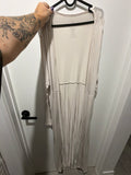Cream floor length cardi