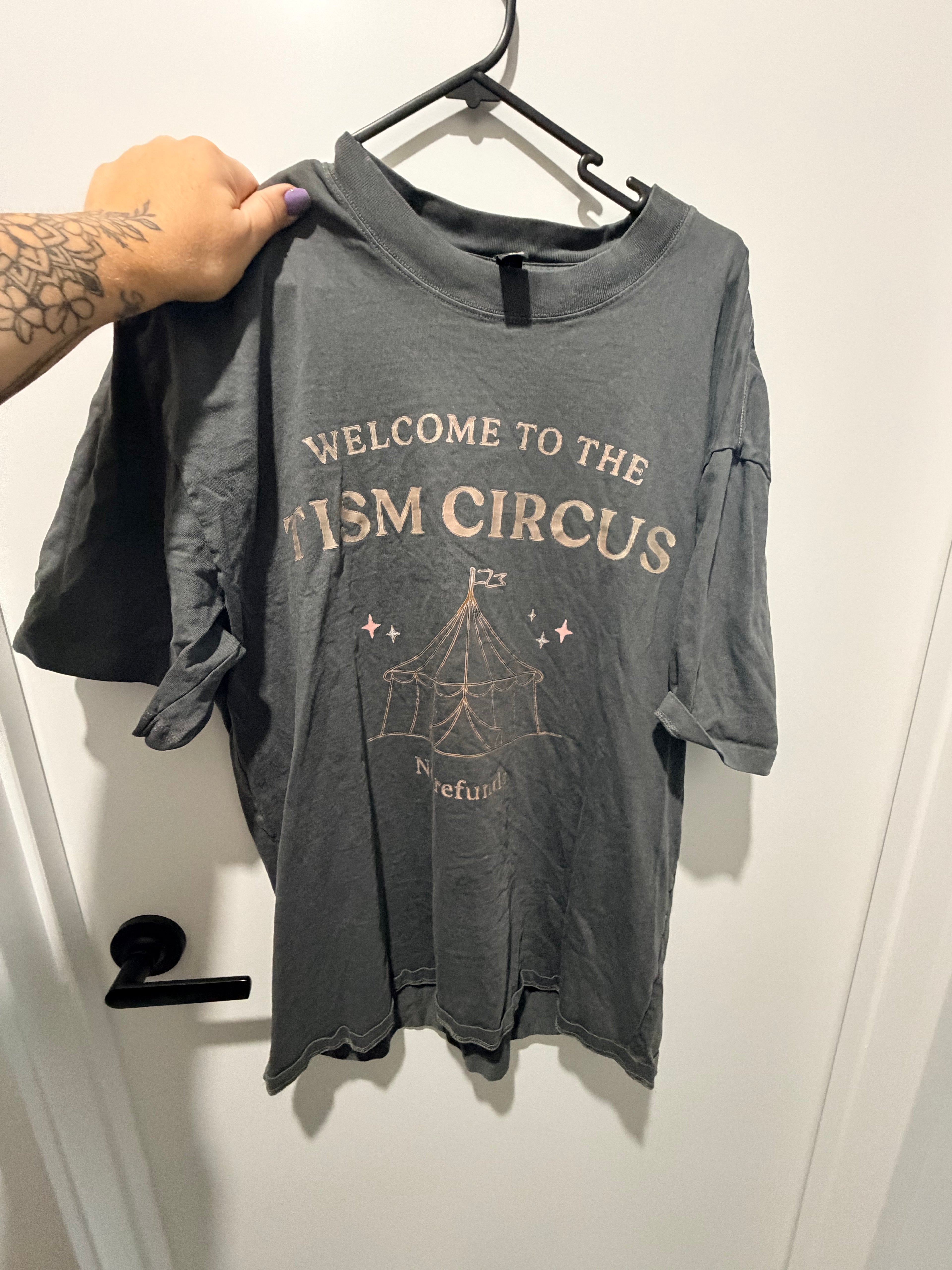 Tism circus acid wash tee
