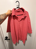 Temu pink and white stripe set
